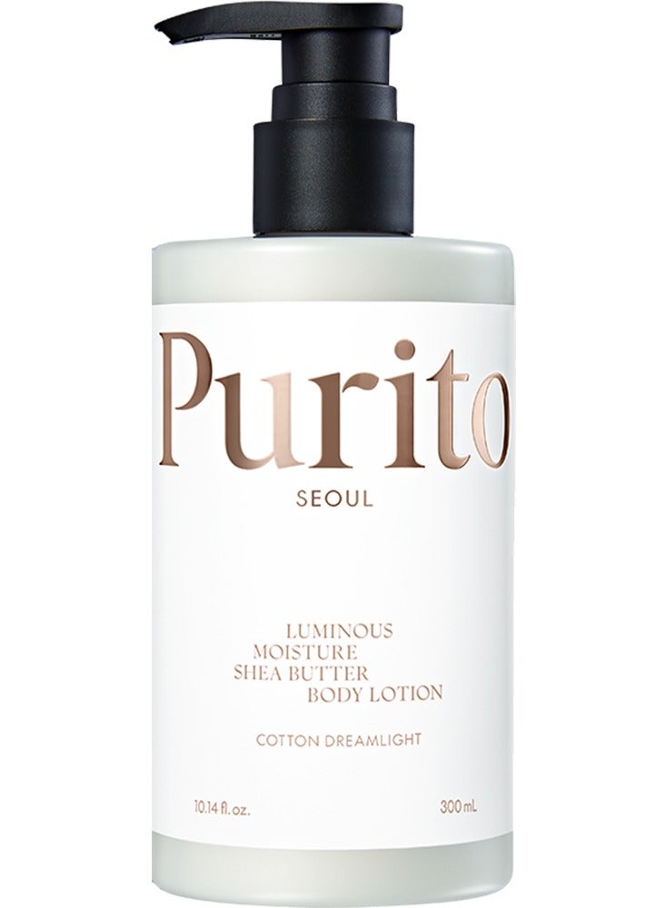 PURITO Luminous Moisture Shea Butter Body Lotion Cotton Dreamlight [300m