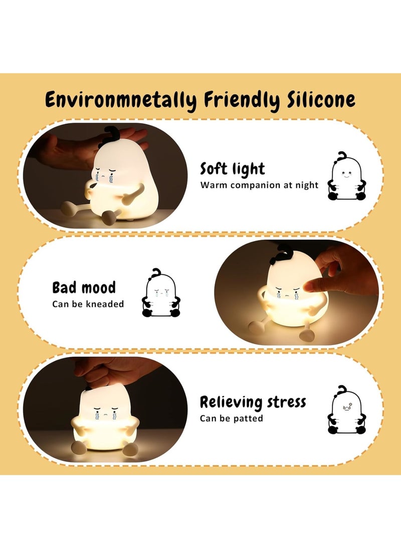Zikra Night Light, LED Silicone Night Light, 3 Level Dimmable Nursery Nightlight for Breastfeeding Toddler Baby Kids Decor, Night Light Rechargeable Squishy Novelty Touch Light for Kids - Image 5