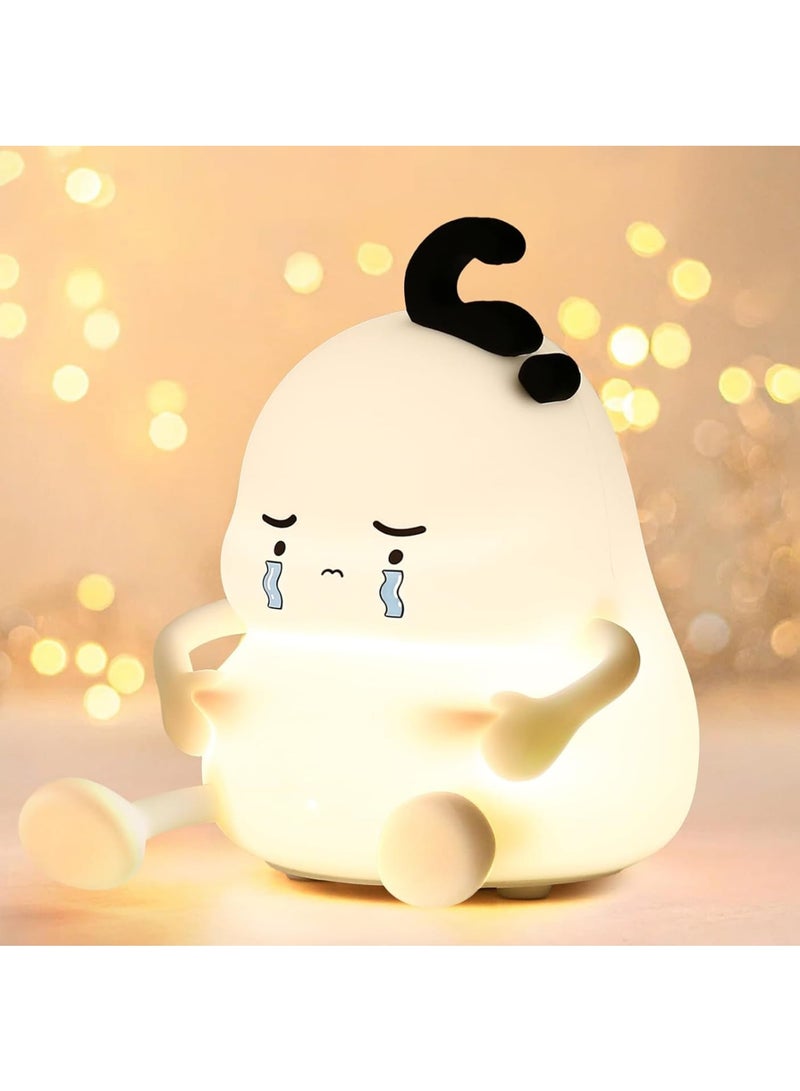 Zikra Night Light, LED Silicone Night Light, 3 Level Dimmable Nursery Nightlight for Breastfeeding Toddler Baby Kids Decor, Night Light Rechargeable Squishy Novelty Touch Light for Kids - Image 1