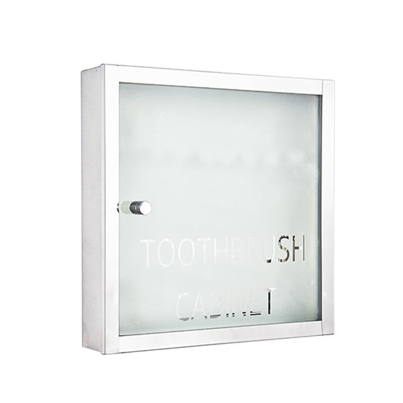 FC FC 10 10 Tooth Brush CabinetPremium Wall Mount 304 Grade Stainless Steel Bathroom Toothbrush CabinetToothpaste HolderStorage OrganiserCabinetBathroom Accessories Chrome  - Image 1