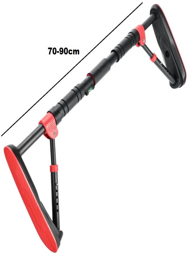 XELYTON Portable Doorway Pull Up Bar for Home Workout Adjustable Hanging Rod For Height Increase Gym Accessories for Men Door Way Chin Up Bar with Locking Mechanism (70-90cm) - Image 3