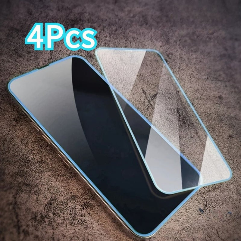 واقي شاشة مضيء في الظلام مكون من 4 قطع لهاتف iPhone 15 Pro Max - Image 3