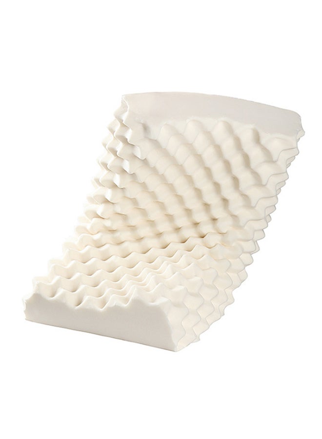 إسكدنيا وسادة نوم لتخفيف آلام الرقبة قطن أبيض 50x10x30سم - Image 1