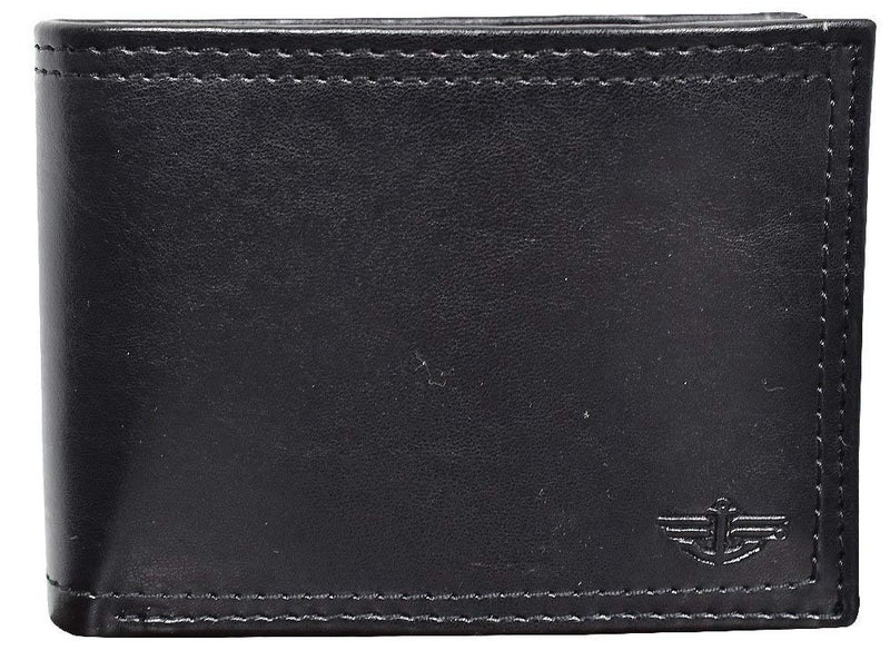 DOCKERS محفظة دوكرز للرجال بميزة حجب RFID بسعة إضافية من الجلد، سوداء، مقاس واحد - Image 1