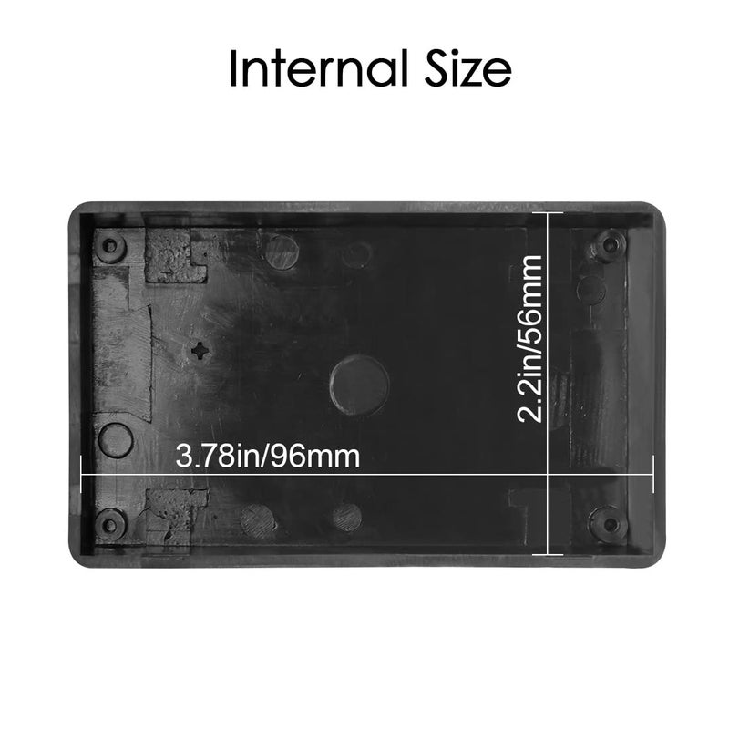 LeMotech 5Pcs ABS Plastic Electrical Project Case Power Junction Box, Project Box Black 3.9 x 2.4 x 1.0 inch (100 x 60 x 25 mm) - Image 3