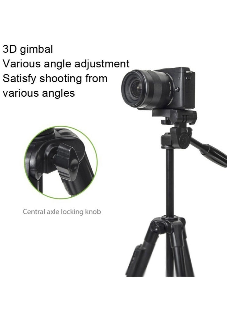 يونجتنج حامل ثلاثي القوائم (Tripod) شامل من YUNTENG للكاميرات والهواتف الذكية، مزود بجهاز تحكم عن بُعد لاسلكي - Image 4