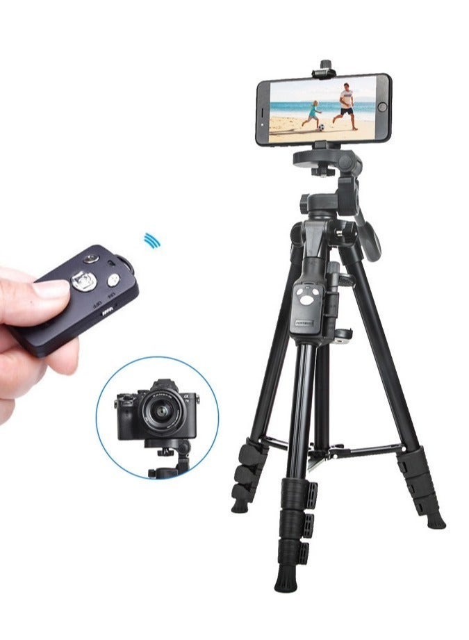 يونجتنج حامل ثلاثي القوائم (Tripod) شامل من YUNTENG للكاميرات والهواتف الذكية، مزود بجهاز تحكم عن بُعد لاسلكي - Image 1