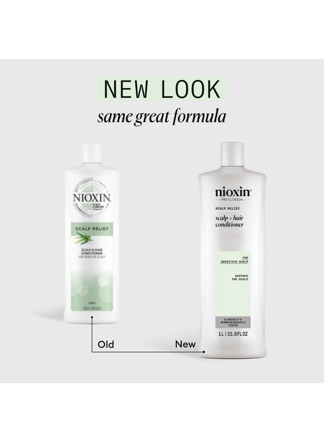 Nioxin Scalp Relief Scalp + Hair Conditioner - Conditioner For Sensitive Scalp, 33.8 Fl Oz (Packaging May Vary) - Image 2