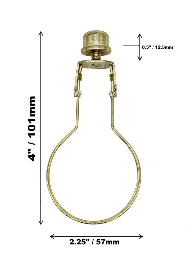 Creative Hobbies® Lamp Shade Light Bulb Clip Adapter Clip on with Shade Attaching Finial Top - Gold - Image 3