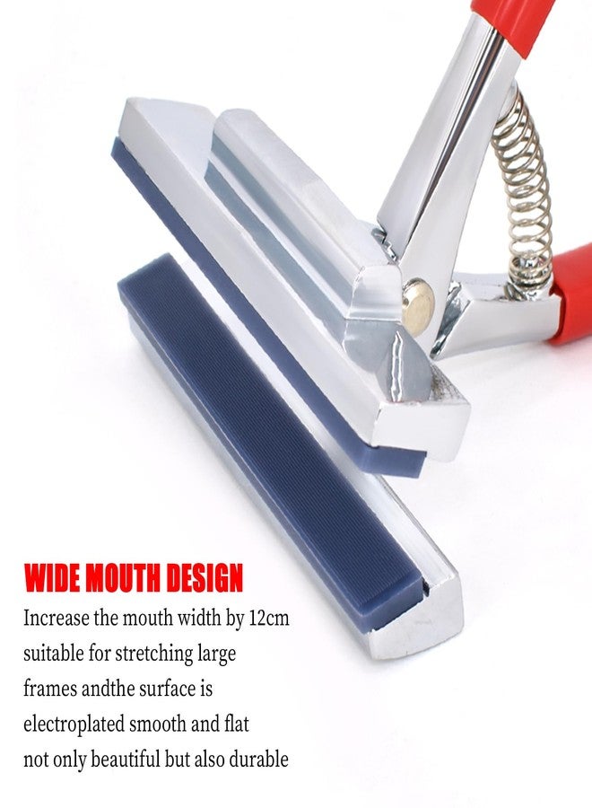 BDS-HOME Heavy Duty Canvas Pliers and Staple Remover Set, Stainless Steel Anti-Corrosion Canvas Stretching Pliers Stretcher with Spring Return Handle 4-3/4" Wide Grip for Canvas Stretching Bars Oil Painting - Image 4