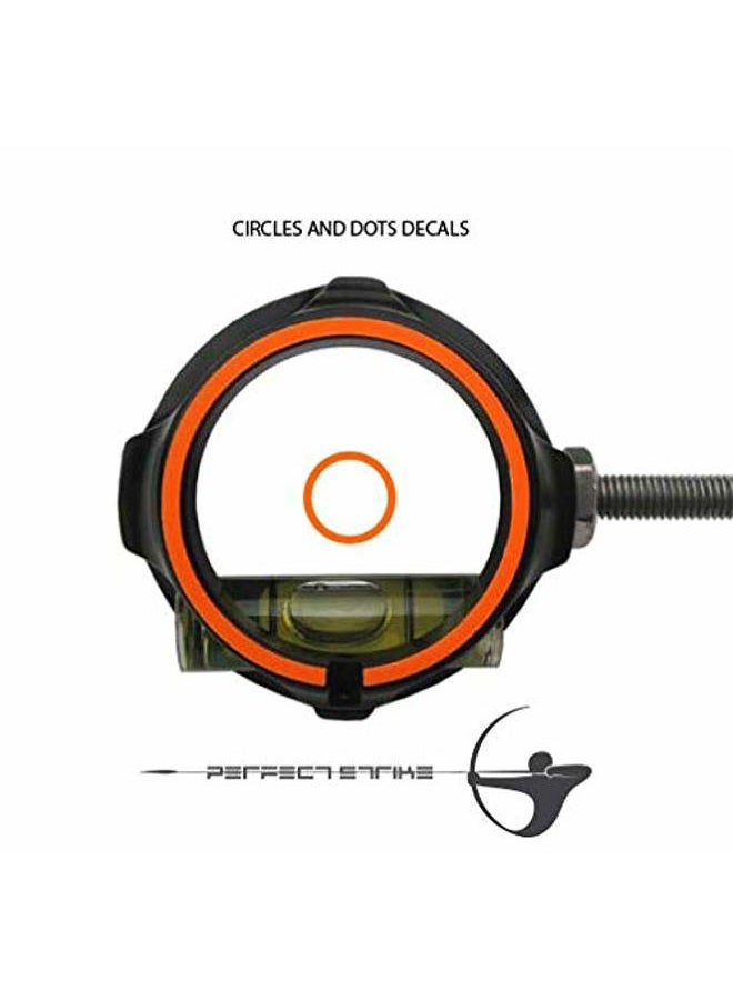 Perfect Strike Archery Circles and Dots Decals for Scope Lenses. Great for practice or competition. Perfect Strike adhesive backed vinyl decals. (Orange) - Image 5