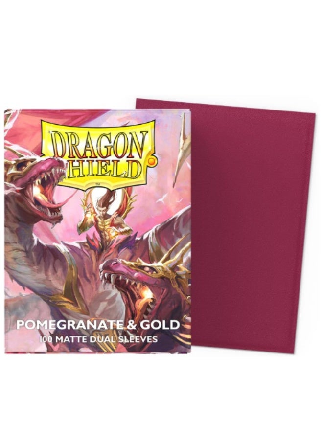 دراجون شيلد Sleeves: Dragon Shield - Standard - Matte (x100) - 25th Special Ed. - Red/Gold - Image 2