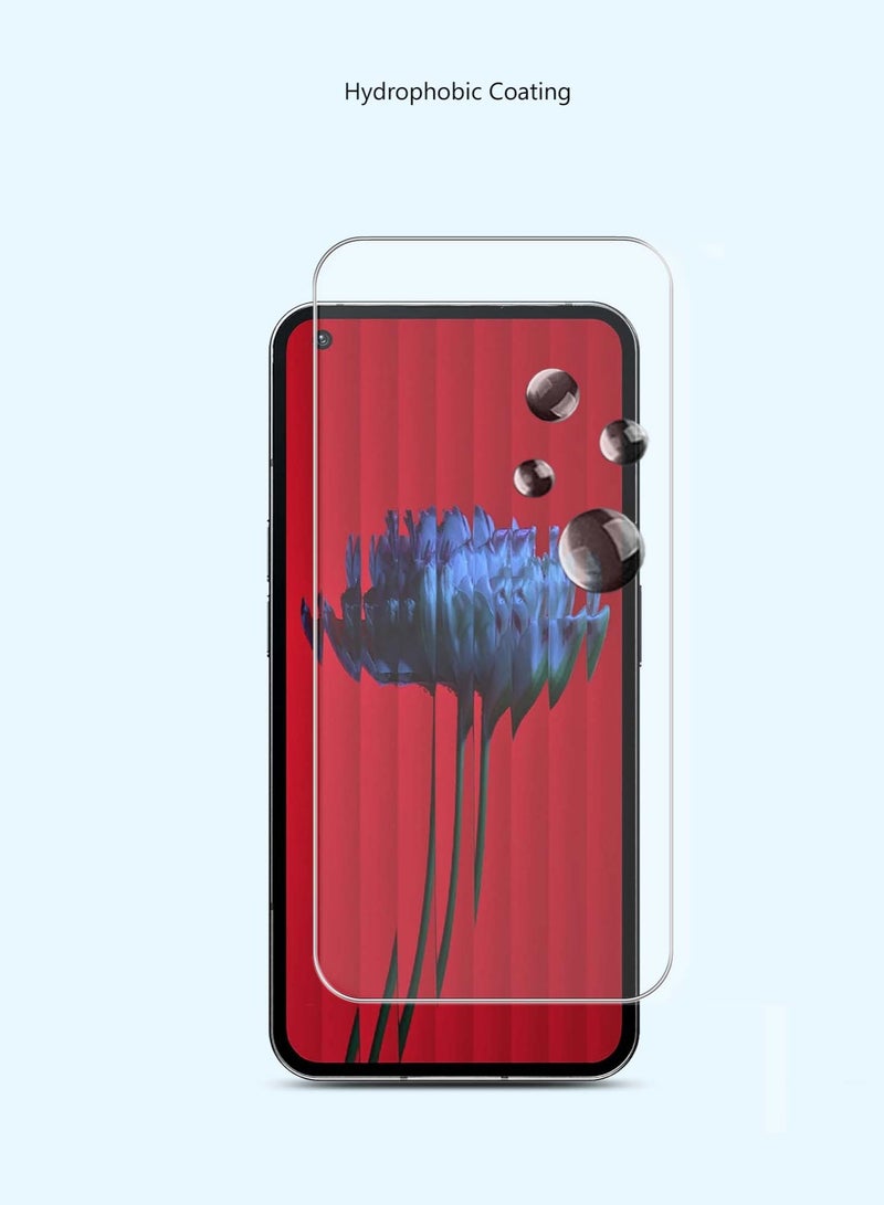 Techie قطعتان من واقي الشاشة الزجاجي عالي الدقة لهاتف لا شيء هاتف 1 - مضاد للانعكاس ومضاد للفقاعات صلابة 9H 0.33 مم حواف مستديرة سهلة التركيب - Image 3