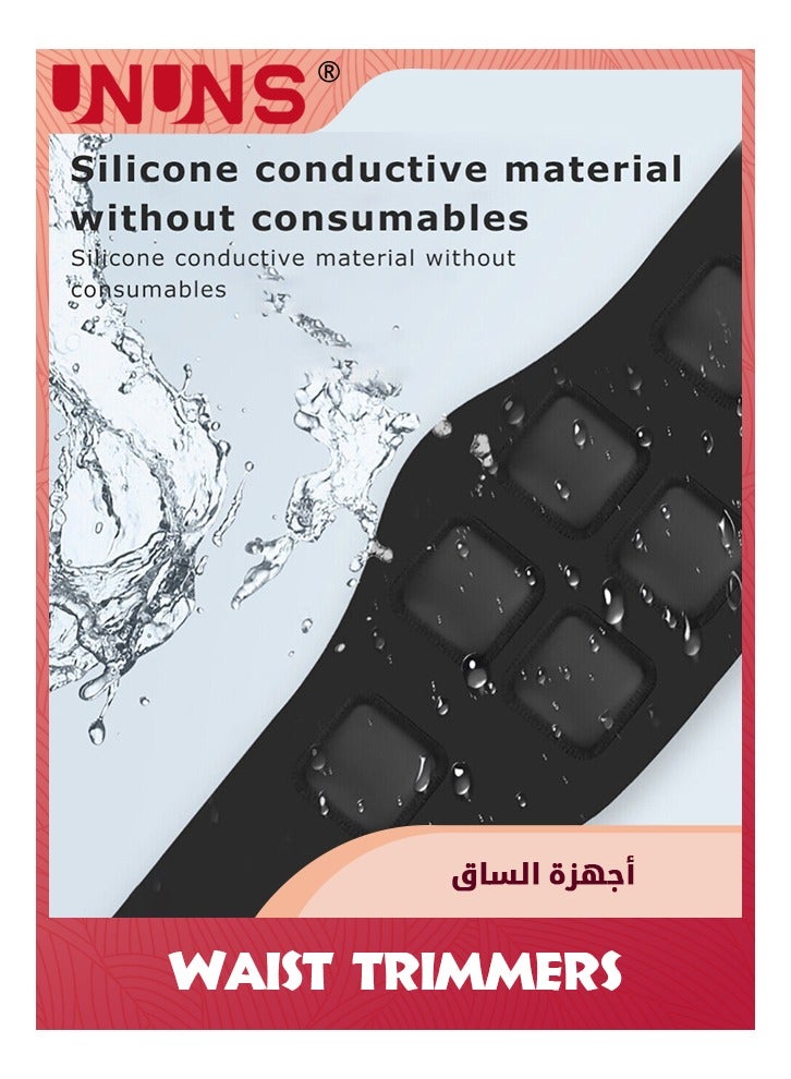 UNUNS Abs Stimulator,Ab Machine,Abdominal Toning Belt,Abs Stimulator Muscle Toner,Abdominal Toning Belt,Strength Training Equipment For Men Woman Abdomen Arm Leg,Ab Machine For All Body Types,Black-6 Modes - Image 2