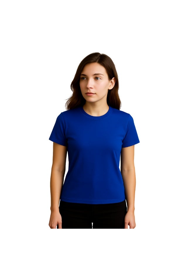 برينت شوب فور مي تي شيرت نسائي ممشط برقبة مستديرة للبالغين، 190 جرام لكل متر مربع، قطن خالص، ألوان أساسية - Image 2