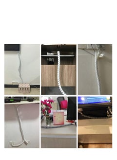Peachjoy 5M Spiral Wrap Cable Tube Cuttable Flexible Cable Tidy Tube Cord Protector Cable Organizer for TV PC Wire Manage and Organize (22mm, Black)  - Image 3