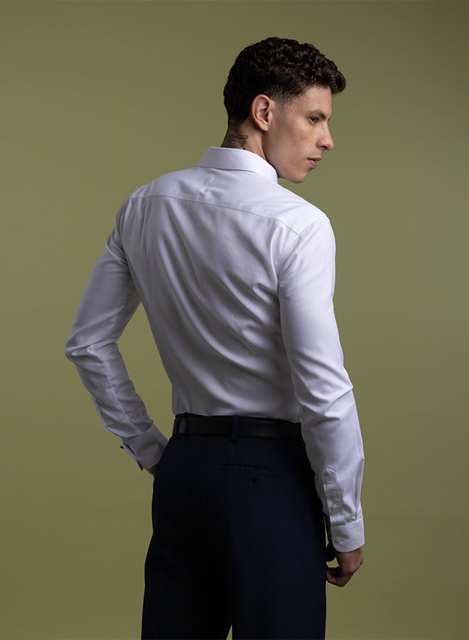Mannerism The Crisp Everyday White Non Iron Oxford Shirt with Sharp Finish - Image 5