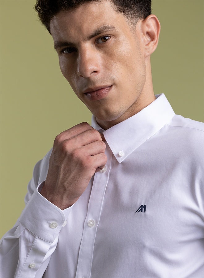 Mannerism The Crisp Everyday White Non Iron Oxford Shirt with Sharp Finish - Image 2