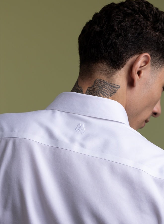 Mannerism The Crisp Everyday White Non Iron Oxford Shirt with Sharp Finish - Image 3