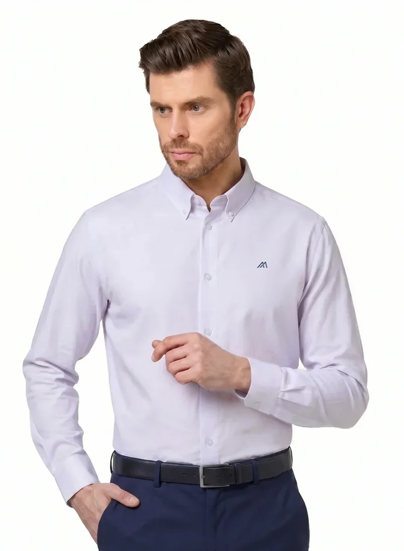 Mannerism The Crisp Everyday White Non Iron Oxford Shirt with Sharp Finish