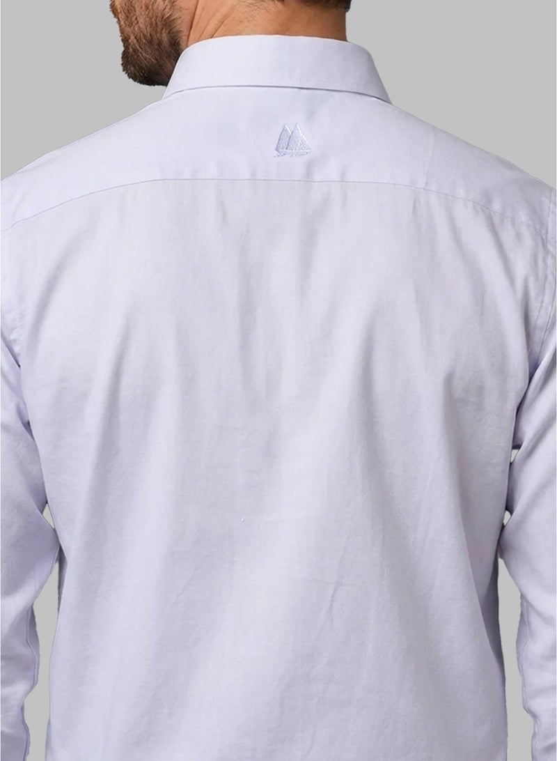 مانرزم The Crisp Everyday White Non Iron Oxford Shirt with Sharp Finish - Image 5