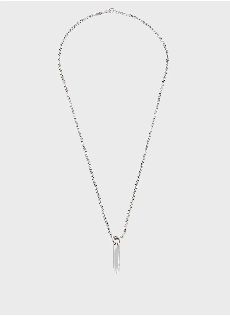 Robert Wood Pendant Chain Necklace