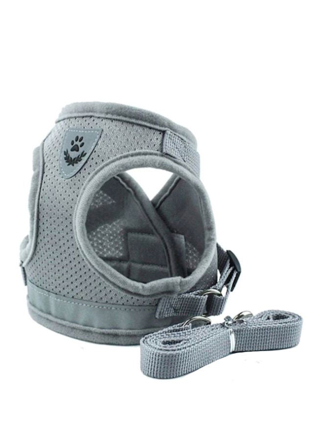 NIBEMINENT Reflective Design Pet Chest Vest Starp Grey XS - Image 1