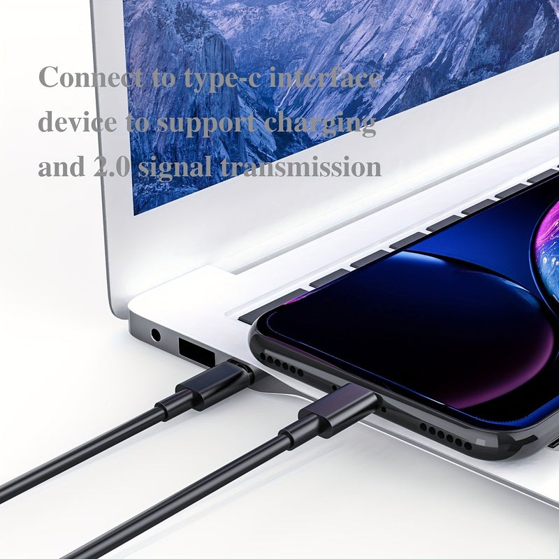 Black 3pcs TPE USB C to C 60W 3A Data Cable 39in 71in 98in - Image 5