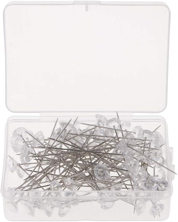 klarako Crystal Diamante Corsage Pins Pack 100x3 Inch Long Clear Diamond Head Pins Flower Floral Bouquet Pins Decoration Dressmaking Sewing DIY Quilting Pins - Image 5