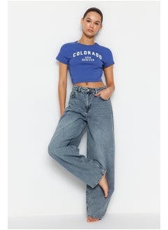 Blue Low Waist Skater Jeans TWOSS24JE00038