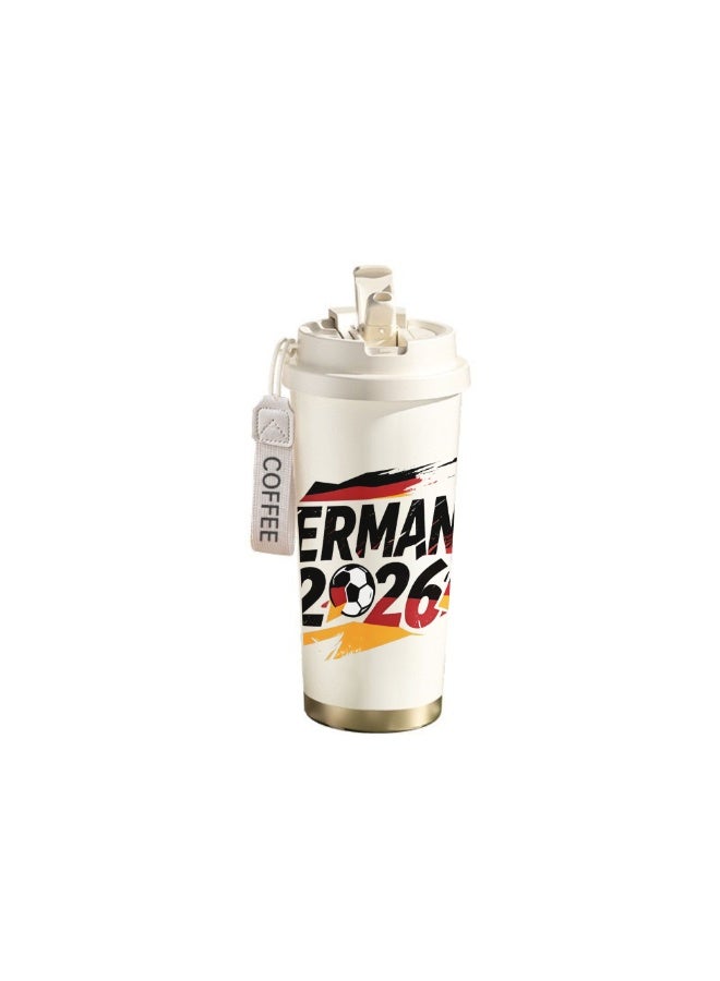 FIFA 520ml World Cup Printed Stainless Steel Insulated Water Bottle Double Wall Vacuum Thermal Flask Leakproof Cup for Hot & Cold Drinks - Image 1