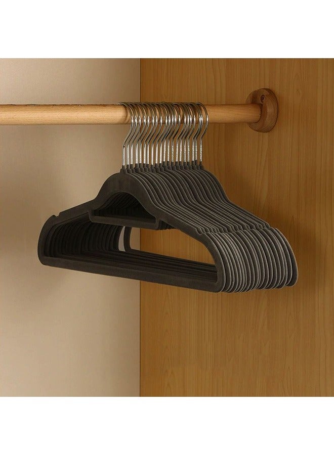 بلومنغ تايم 100 قطعة يمكن استدارة 360 درجة ، عدم الانزلاق يتدفقون الشماعات ، سميكة الحاملة تصميم ، الفضاء إنقاذ خزانة التخزين ، رمادي - Image 1