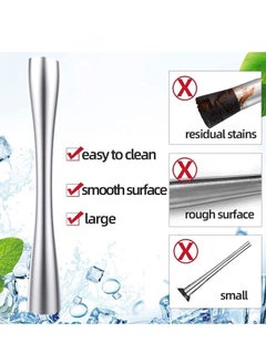 Y&D Muddler for Drinks, 10-inch Stainless Steel and Mixing Spoon Drink with Case, Home Tool Set, Tools Fruit Based Drinks Birthday, Party, Housewarming  - Image 3