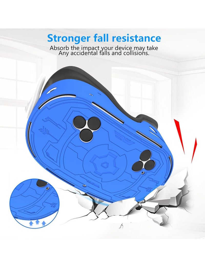 TPU Protective Case for Meta Quest 3S, Anti-fall, Anti-scratch, Dust-proof VR Host Shell, VR Headset Accessories (Blue) - Image 3