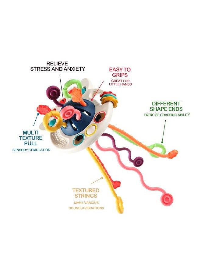 Montessori Busy Cube Sensory Toys for Toddlers 0-2,Learning Stocking Stuffers Educational Busy Activity Cube,Plane Car Travel Toys,First Birthday Gifts for Children Boys Girls - Image 4