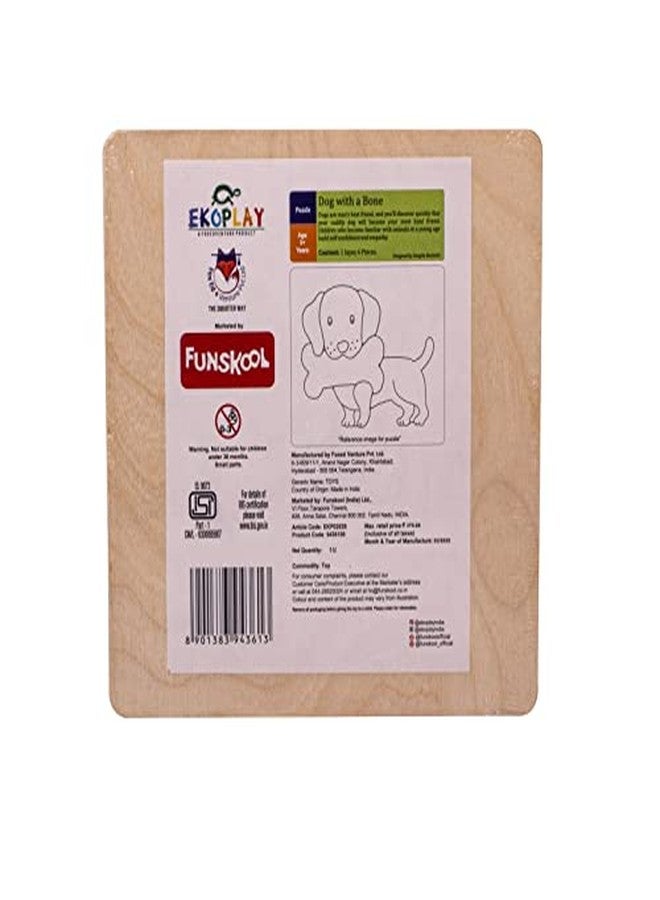 فنسكول لعبة أحجية خشبية للأطفال من فانسكول إيكوبلاي - كلب مع عظمة - Image 3