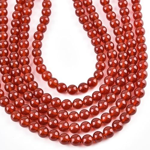 LIFAVOVY 4mm Natural Carnelian Beads Round Gemstone Loose Beads for Jewelry Making (90-95pcs/strand) - Image 3