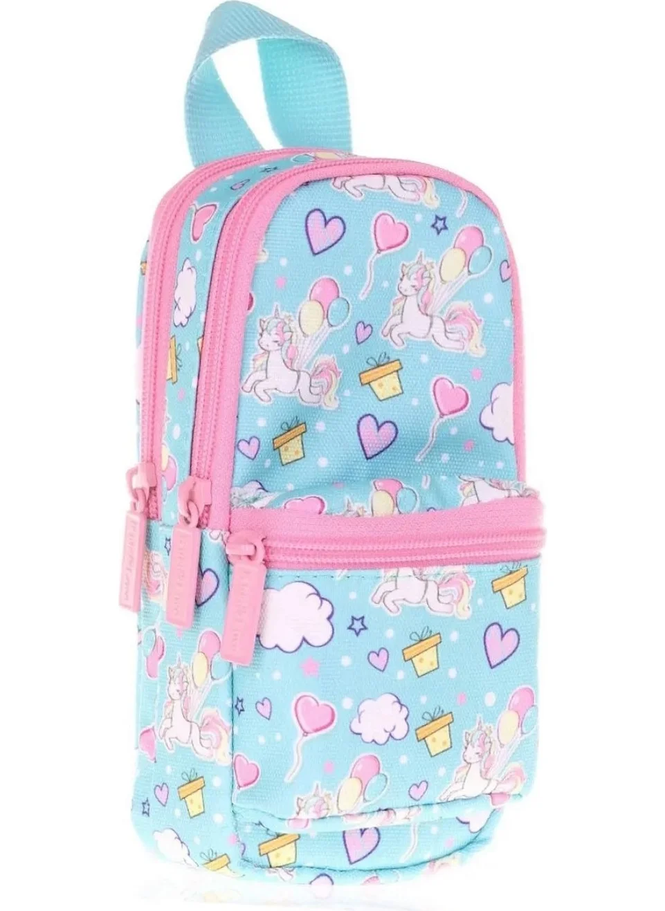 Elatae Rainbow Junior Bag Pen Holder Two Compartment Pencil Case Unicorn Patterned K2424