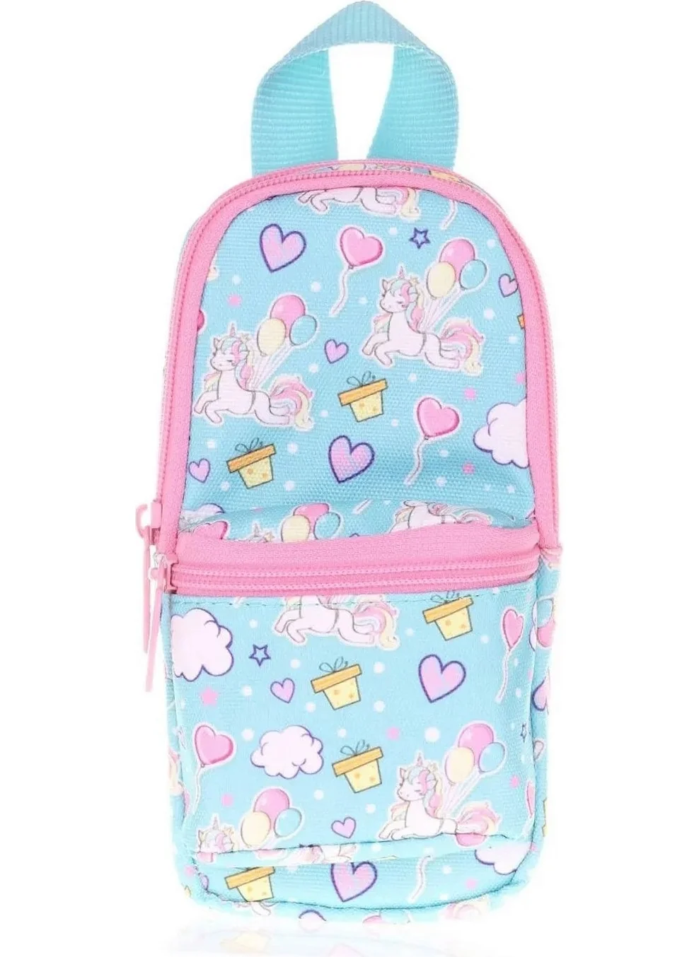 Elatae Rainbow Junior Bag Pen Holder Two Compartment Pencil Case Unicorn Patterned K2424