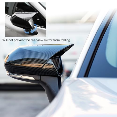 CKE غطاء حماية مرآة الرؤية الخلفية CKE متوافق مع تويوتا كامري 2025 2024 2023 2022 2021 2020 2019 2018 - تصميم ألياف الكربون، مظهر عدواني، ملحقات خارجية للسيارة - Image 5