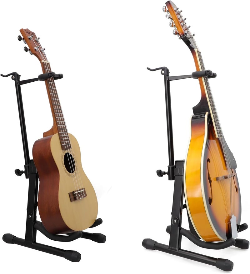Rayzm Violin Stand with Bow Holder, Adjustable Portable Folding Tripod Metal Stand for Violin/Ukulele/Mandolin, Easy Installation - Image 2