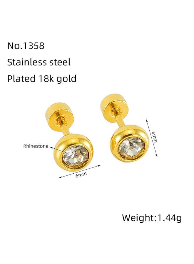 LATEEN 18K Gold Plated Women Earring Stainless Steel Earring For Women And Girls - Image 3