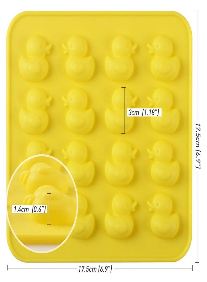 Newk Duck Chocolate Silicone Mold, 4 Packs 16- Cavity Non-Stick Food Grade Silicone Molds for Ice Cube, Jelly, Fondant, Hard Candy - Image 2