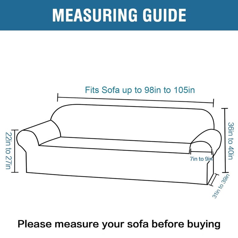 H.VERSAILTEX Stretch Velvet Sofa Covers Large Couch Covers Furniture Protector Soft with Non Slip Elastic Bottom  Feature Thick Comfy Rich Velour (Extra Large Sofa 98""-105""  Burnt Brick) - Image 2