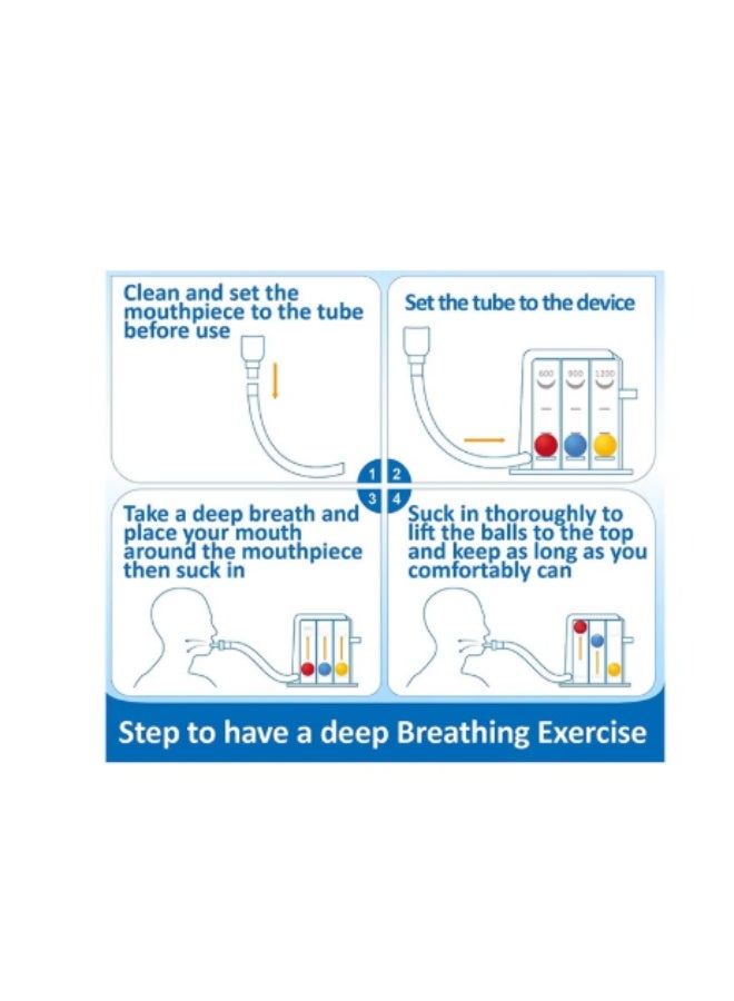 3 Balls Spirometer Respiratory Lung Exerciser - Image 2