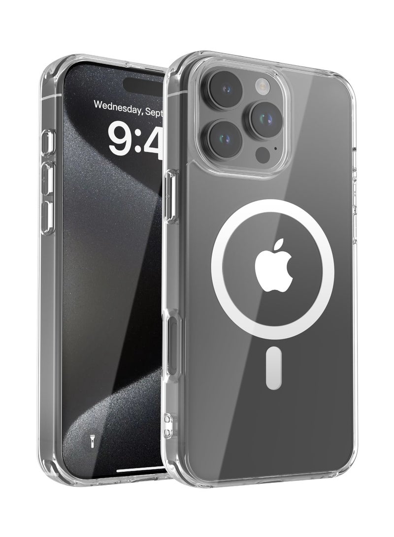 CLPURE iPhone 16 Pro Case, Compatible with MagSafe, Anti-Yellowing and Anti-Scratch, Rugged Shockproof Protective Bumper Transparent Cases  for iPhone 16 Pro, Clear  - Image 1