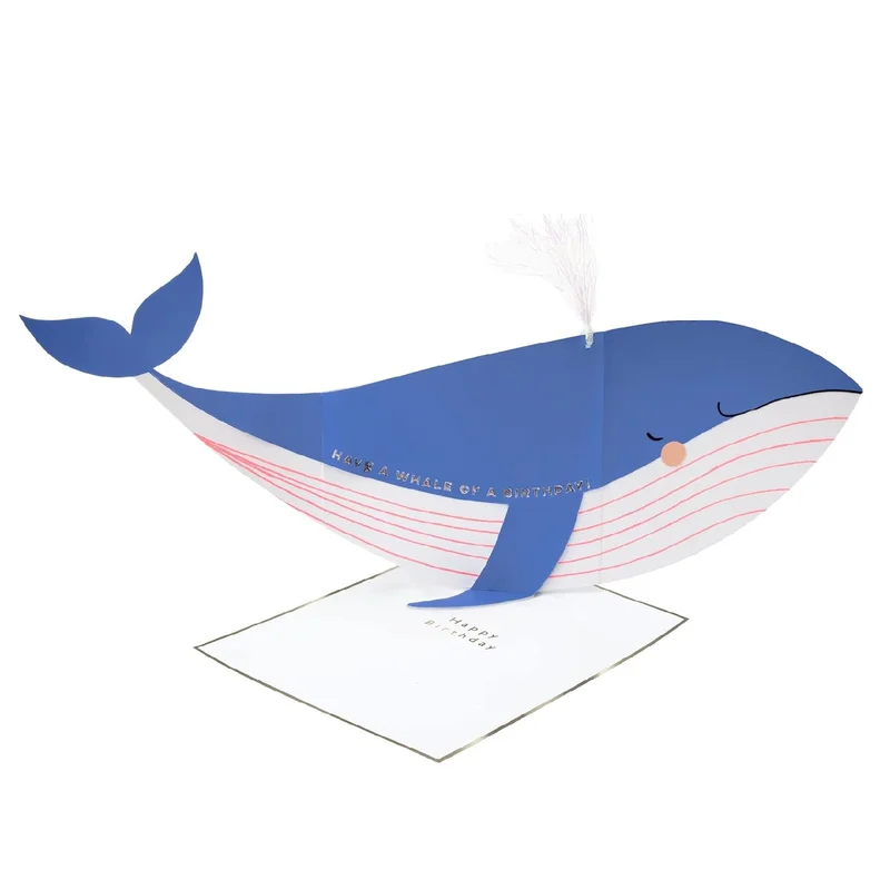 Meri Meri Whale Stand-Up Birthday Card