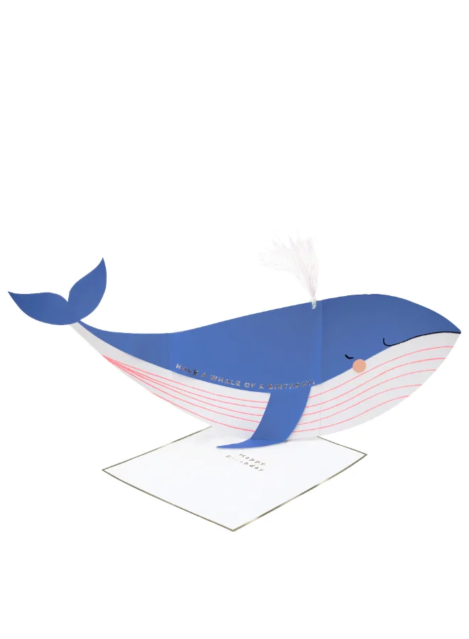 Meri Meri Whale Stand-Up Birthday Card