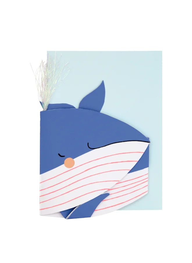 Meri Meri Whale Stand-Up Birthday Card