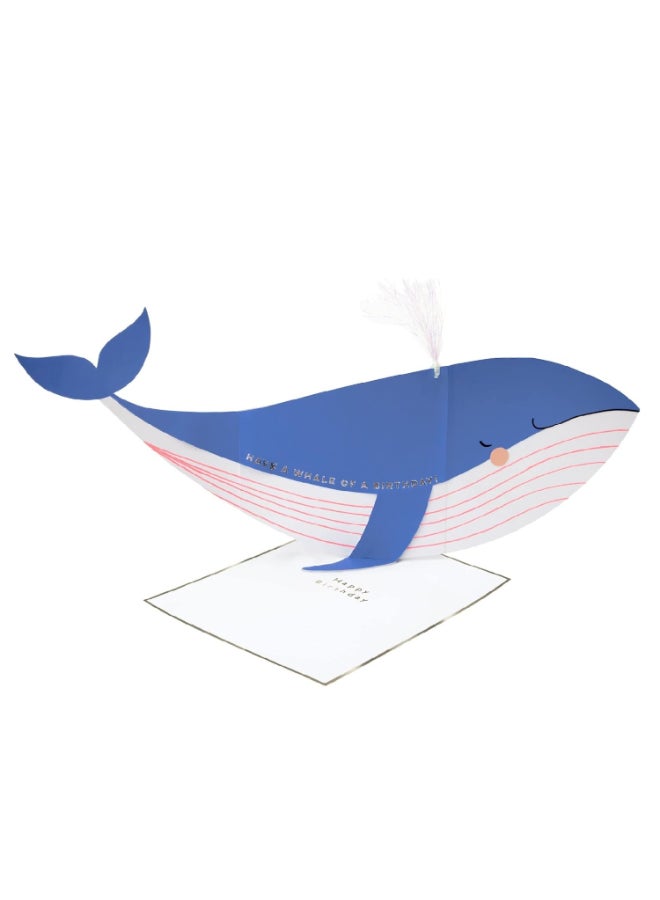Meri Meri Whale Stand-Up Birthday Card - Image 1